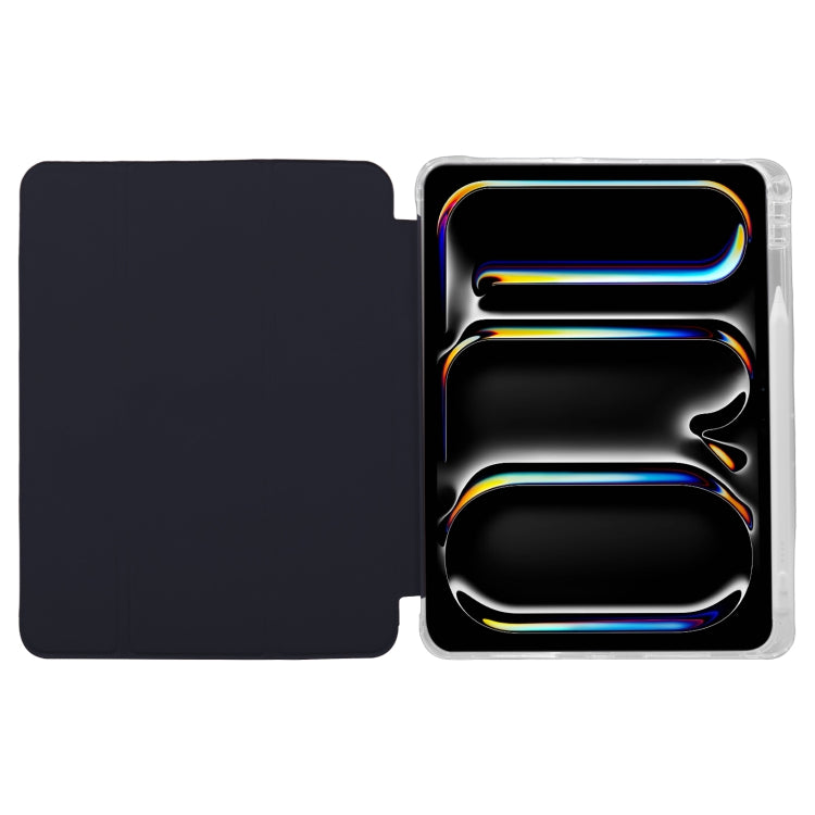 For iPad Pro 11 2024 3-folding Electric Pressed Skin Texture Leather Tablet Case(Black) - iPad Pro 11 2024 Cases by PMC TechLife | Online Shopping South Africa | PMC TechLife | Buy Now Pay Later Mobicred