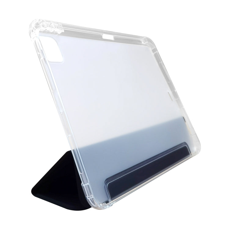 For iPad Pro 11 2024 3-folding Electric Pressed Skin Texture Leather Tablet Case(Black) - iPad Pro 11 2024 Cases by PMC TechLife | Online Shopping South Africa | PMC TechLife | Buy Now Pay Later Mobicred