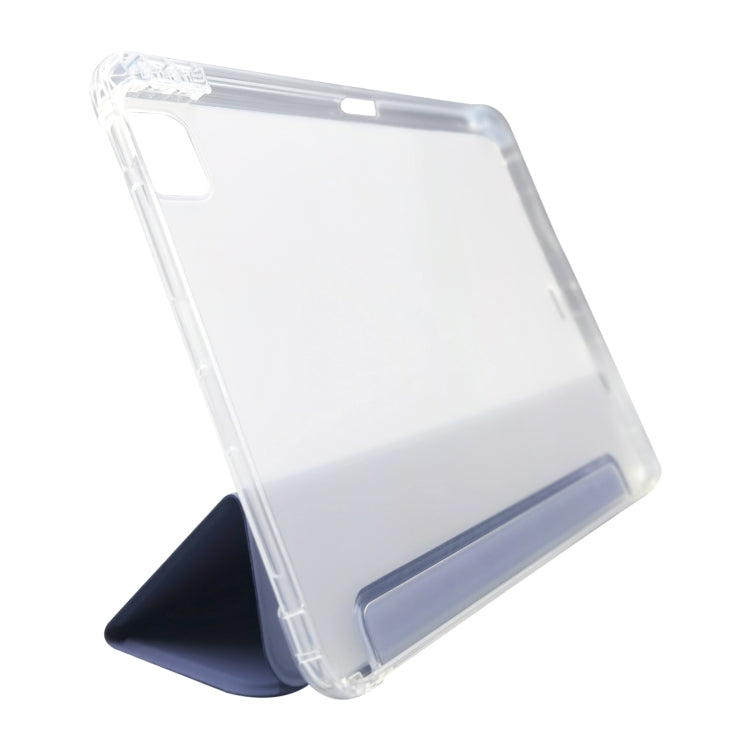 For iPad Pro 11 2024 3-folding Electric Pressed Skin Texture Leather Tablet Case(Lavender) - free shipping - PMC TechLife - Order now!