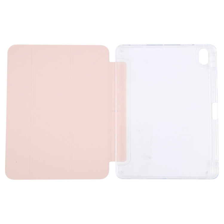 For iPad 10.2 2021 / 2020 / 2019 GEBEI Deformation Leather Tablet Case(Pink)