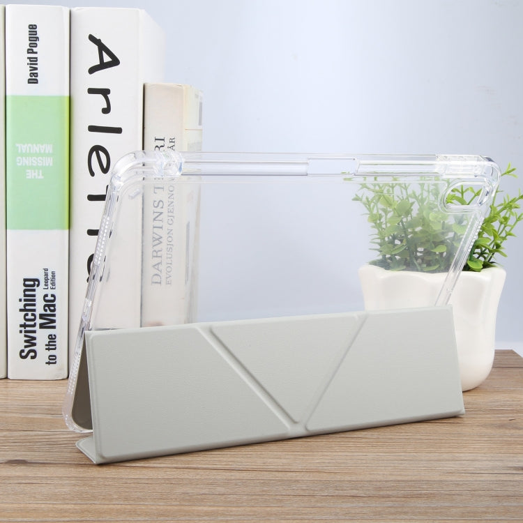 For iPad Air 13 2025 / 2024 / Pro 12.9 GEBEI Deformation Leather Tablet Case(Grey) - iPad Air 13 2025 / 2024 Cases by GEBEI | Online Shopping South Africa | PMC TechLife | Buy Now Pay Later Mobicred