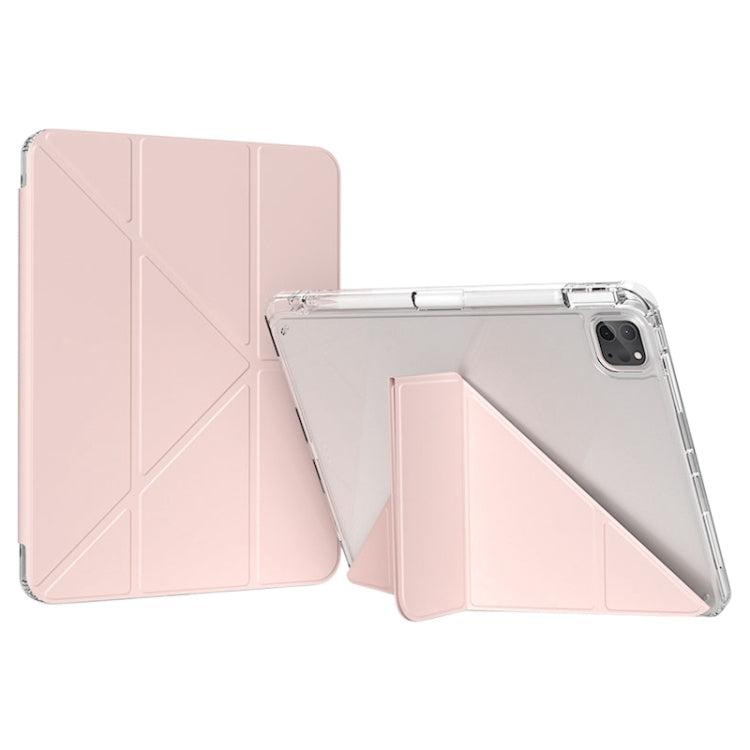 For iPad Pro 11 2024 GEBEI Deformation Leather Tablet Case(Pink) - free shipping - PMC TechLife - Order now!