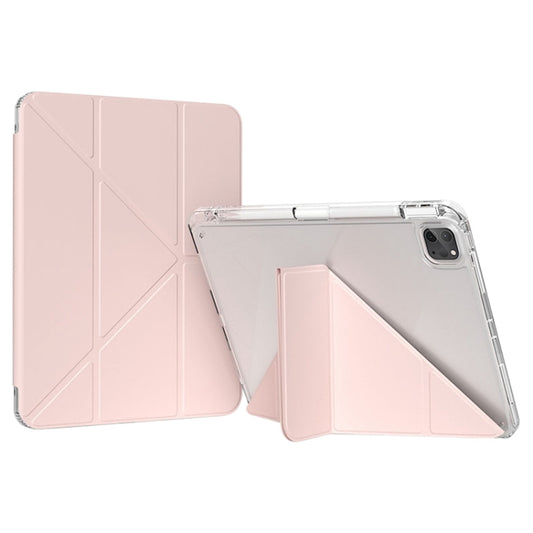 For iPad Pro 11 2024 GEBEI Deformation Leather Tablet Case(Pink) - free shipping - PMC Jewellery - Order now!
