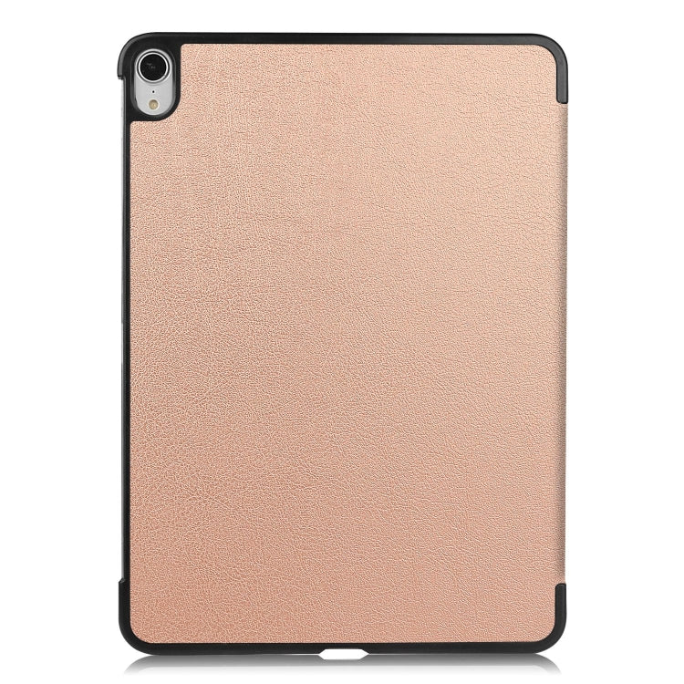 For iPad Air 13 2024 Custer Pure Color 3-Fold Holder Smart Leather Tablet Case(Rose Gold) - iPad Air 13 2024 Cases by PMC TechLife | Online Shopping South Africa | PMC TechLife | Buy Now Pay Later Mobicred
