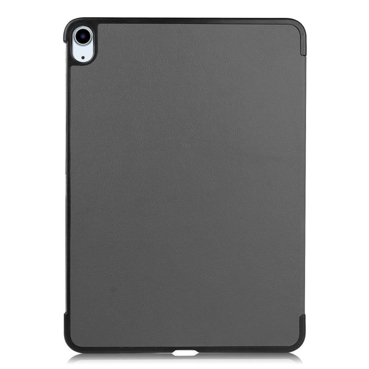 For iPad Air 13 2024 Custer Pure Color 3-Fold Holder Smart Leather Tablet Case(Grey) - iPad Air 13 2024 Cases by PMC TechLife | Online Shopping South Africa | PMC TechLife | Buy Now Pay Later Mobicred
