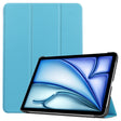 For iPad Air 11 2025 / 2024 Custer Pure Color 3-Fold Holder Smart Leather Tablet Case(Sky Blue) - iPad Air 11 2025 / 2024 Cases by PMC TechLife | Online Shopping South Africa | PMC TechLife | Buy Now Pay Later Mobicred