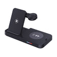 For Apple Series 3 in 1 15W Earphones/Phones/Watch Fold Wireless Charger Stand(Black) - Multifunction Charger by PMC TechLife | Online Shopping South Africa | PMC TechLife | Buy Now Pay Later Mobicred
