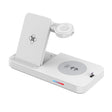 For Apple Series 3 in 1 15W Earphones/Phones/Watch Fold Wireless Charger Stand(White) - Multifunction Charger by PMC TechLife | Online Shopping South Africa | PMC TechLife | Buy Now Pay Later Mobicred