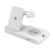 For Apple Series 3 in 1 15W Earphones/Phones/Watch Fold Wireless Charger Stand(White)