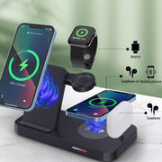 For Apple Series 3 in 1 15W Earphones/Phones/Watch Fold Wireless Charger Stand(White)