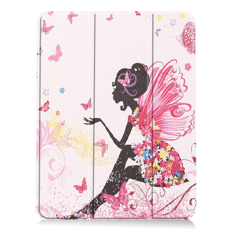 For iPad Air 11 2024 Custer Painted 3-Fold Holder Smart Leather Tablet Case(Elf Girl) - iPad Air 11 2024 Cases by PMC TechLife | Online Shopping South Africa | PMC TechLife | Buy Now Pay Later Mobicred