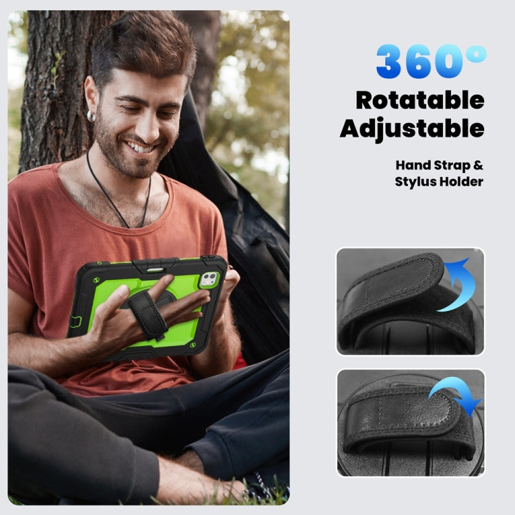 For iPad Pro 11 2024 Silicone Hybrid PC Tablet Protective Case(Yellow Green+Black) - free shipping - PMC TechLife - Order now!