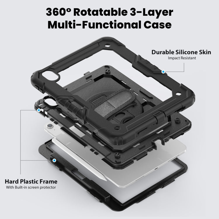 For iPad Air 11 2024 / Air 11 2025 Silicone Hybrid PC Tablet Protective Case(Black) - iPad Air 11 2025 / 2024 Cases by PMC TechLife | Online Shopping South Africa | PMC TechLife | Buy Now Pay Later Mobicred