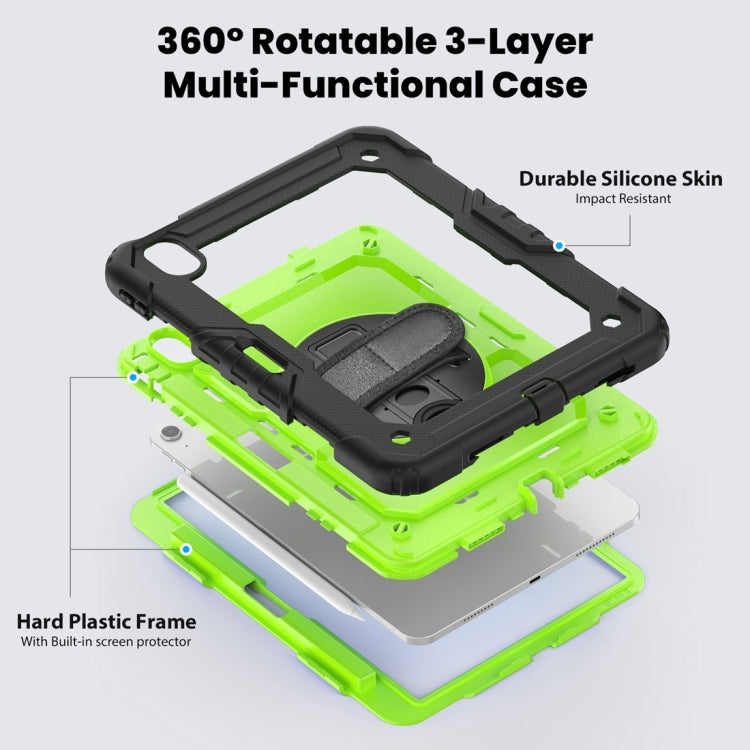 For iPad Air 11 2024 Silicone + PC Tablet Protective Case(Yellow Green+Black) - iPad Air 11 2024 Cases by PMC TechLife | Online Shopping South Africa | PMC TechLife | Buy Now Pay Later Mobicred