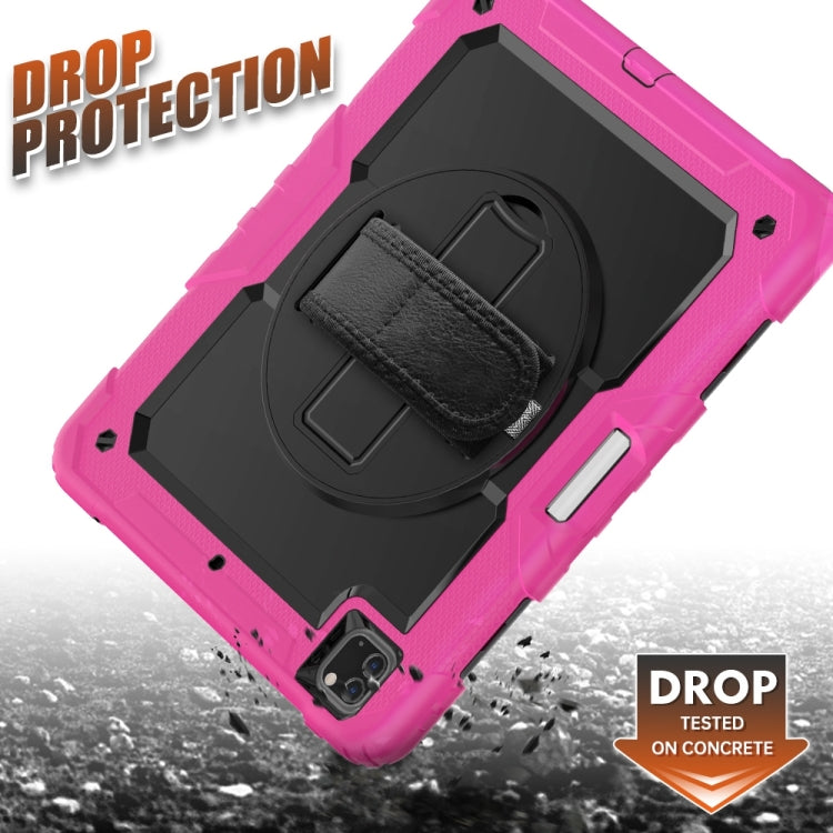 For iPad Pro 13 2024 Silicone + PC Tablet Protective Case(Black+Rose Red) - iPad Pro 13 2024 Cases by PMC TechLife | Online Shopping South Africa | PMC TechLife | Buy Now Pay Later Mobicred