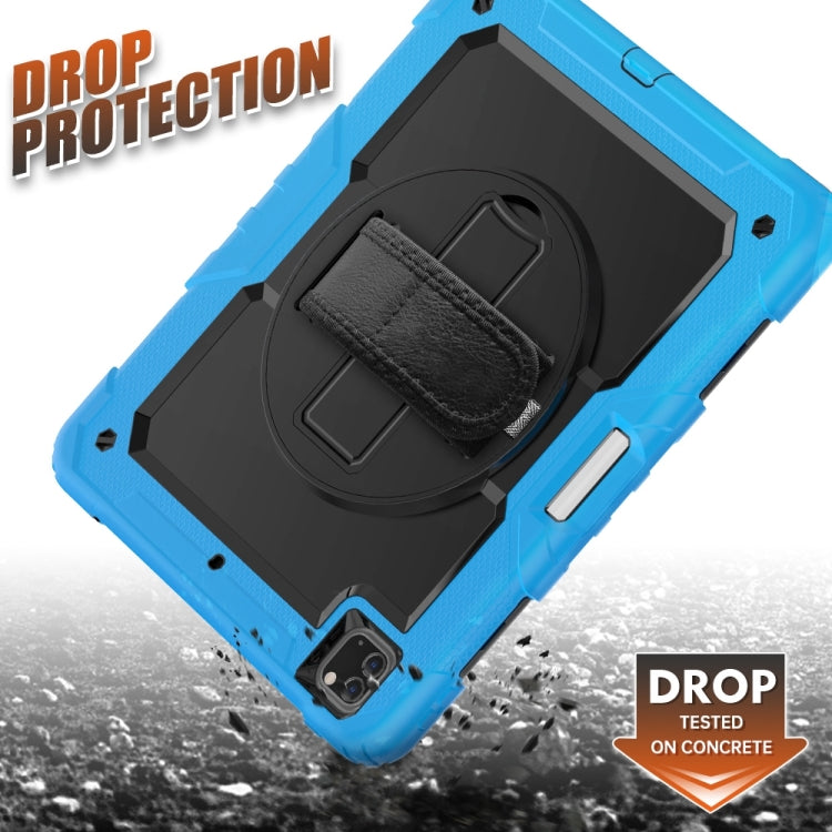 For iPad Pro 13 2024 Silicone Hybrid PC Tablet Protective Case(Black+Light Blue) - iPad Pro 13 2024 Cases by PMC TechLife | Online Shopping South Africa | PMC TechLife | Buy Now Pay Later Mobicred