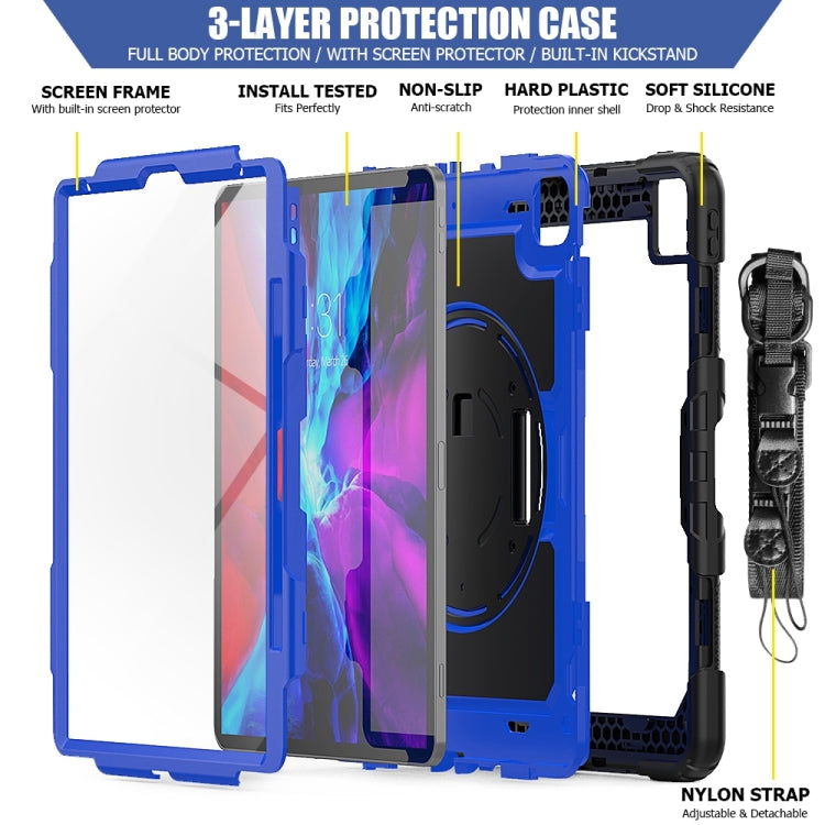 For iPad Pro 13 2024 Silicone Hybrid PC Tablet Protective Case(Dark Blue+Black) - iPad Pro 13 2024 Cases by PMC TechLife | Online Shopping South Africa | PMC TechLife | Buy Now Pay Later Mobicred