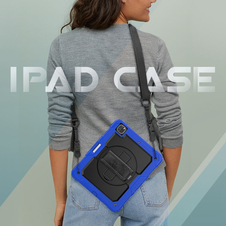 For iPad Pro 13 2024 Silicone Hybrid PC Tablet Protective Case(Black+Dark Blue) - iPad Pro 13 2024 Cases by PMC TechLife | Online Shopping South Africa | PMC TechLife | Buy Now Pay Later Mobicred