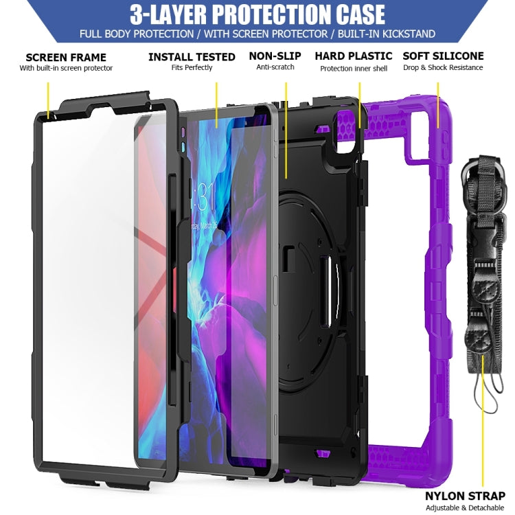 For iPad Pro 13 2024 Silicone + PC Tablet Protective Case(Purple+Black) - iPad Pro 13 2024 Cases by PMC TechLife | Online Shopping South Africa | PMC TechLife | Buy Now Pay Later Mobicred