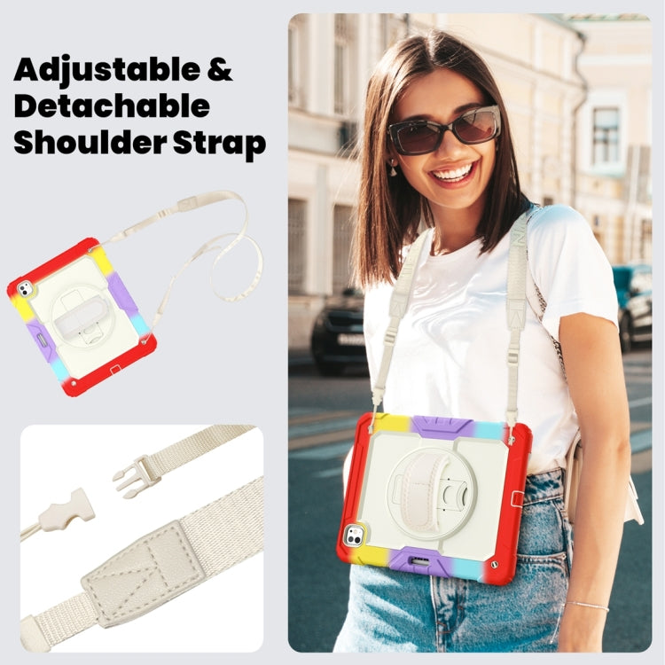 For iPad Pro 13 2024 Silicone Hybrid PC Tablet Protective Case(Rainbow Red) - iPad Pro 13 2024 Cases by PMC TechLife | Online Shopping South Africa | PMC TechLife | Buy Now Pay Later Mobicred