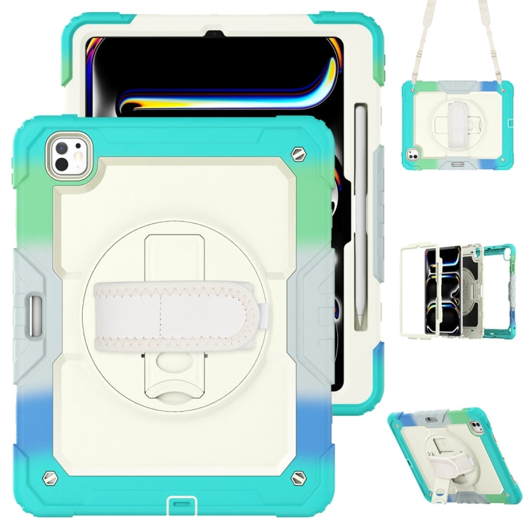 For iPad Pro 13 2024 Silicone Hybrid PC Tablet Protective Case(Rainbow Blue) - free shipping - PMC TechLife - Order now!