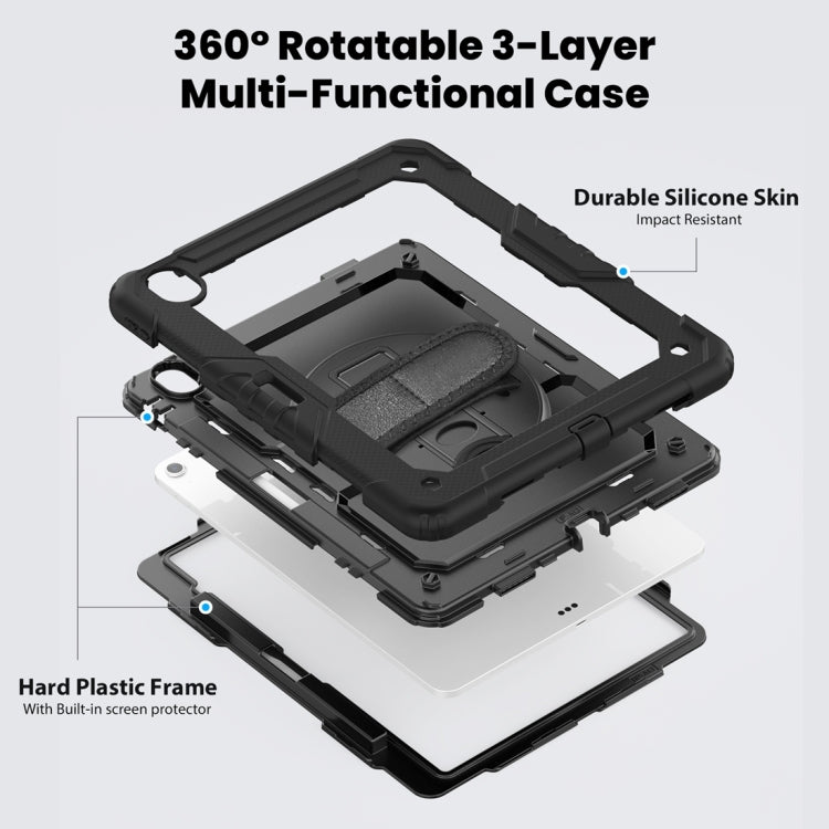 For iPad Air 13 2024 Silicone + PC Tablet Protective Case(Black) - iPad Air 13 2024 Cases by PMC TechLife | Online Shopping South Africa | PMC TechLife | Buy Now Pay Later Mobicred
