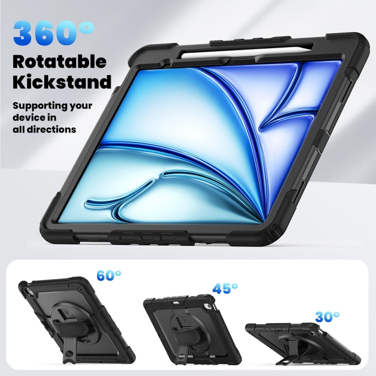 For iPad Air 13 2024 Silicone + PC Tablet Protective Case(Black) - iPad Air 13 2024 Cases by PMC TechLife | Online Shopping South Africa | PMC TechLife | Buy Now Pay Later Mobicred
