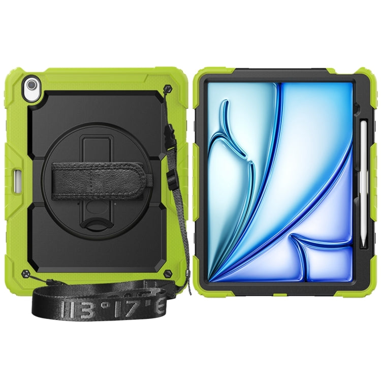 For iPad Air 13 2024 Silicone + PC Tablet Protective Case(Black+Yellow Green) - iPad Air 13 2024 Cases by PMC TechLife | Online Shopping South Africa | PMC TechLife | Buy Now Pay Later Mobicred