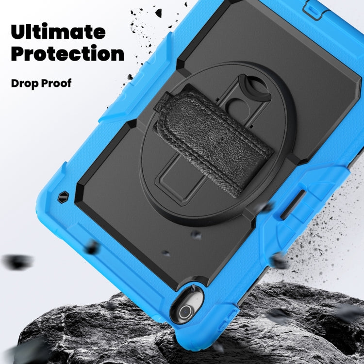 For iPad Air 13 2024 Silicone + PC Tablet Protective Case(Black+Light Blue) - iPad Air 13 2024 Cases by PMC TechLife | Online Shopping South Africa | PMC TechLife | Buy Now Pay Later Mobicred