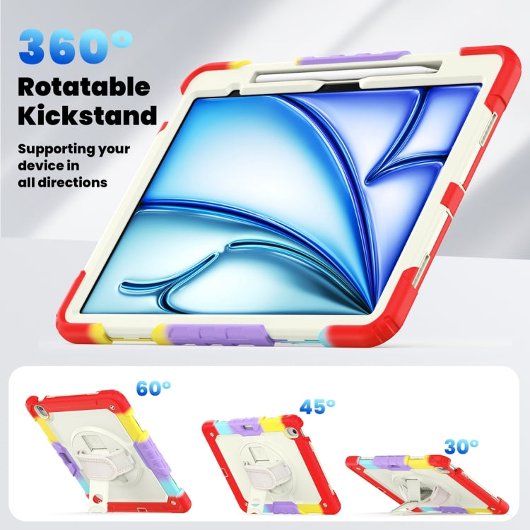 For iPad Air 13 2024 Silicone + PC Tablet Protective Case(Rainbow Red) - iPad Air 13 2024 Cases by PMC TechLife | Online Shopping South Africa | PMC TechLife | Buy Now Pay Later Mobicred