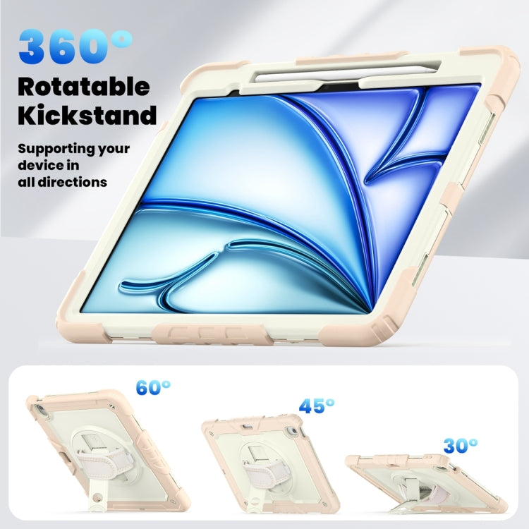 For iPad Air 13 2024 Silicone + PC Tablet Protective Case(Cream+Rose Gold) - iPad Air 13 2024 Cases by PMC TechLife | Online Shopping South Africa | PMC TechLife | Buy Now Pay Later Mobicred