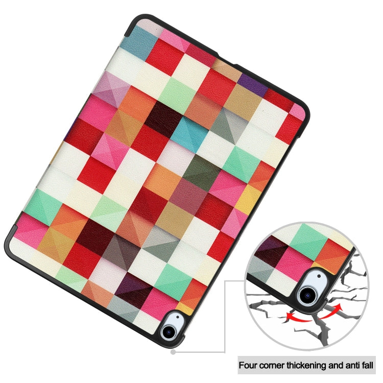 For iPad Air 11 2025 / 2024 Custer Painted 3-Fold Holder Smart Leather Tablet Case(Magic Cube) - iPad Air 11 2025 / 2024 Cases by PMC TechLife | Online Shopping South Africa | PMC TechLife | Buy Now Pay Later Mobicred