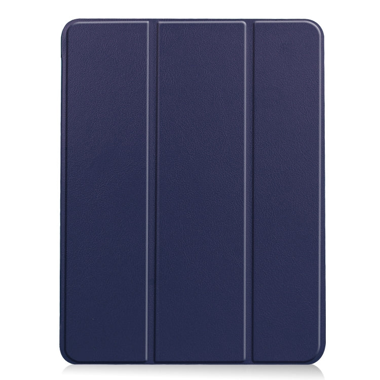 For iPad Air 11 2024 Custer TPU Pure Color 3-Fold Holder Smart Leather Tablet Case(Dark Blue) - iPad Air 11 2024 Cases by PMC TechLife | Online Shopping South Africa | PMC TechLife | Buy Now Pay Later Mobicred