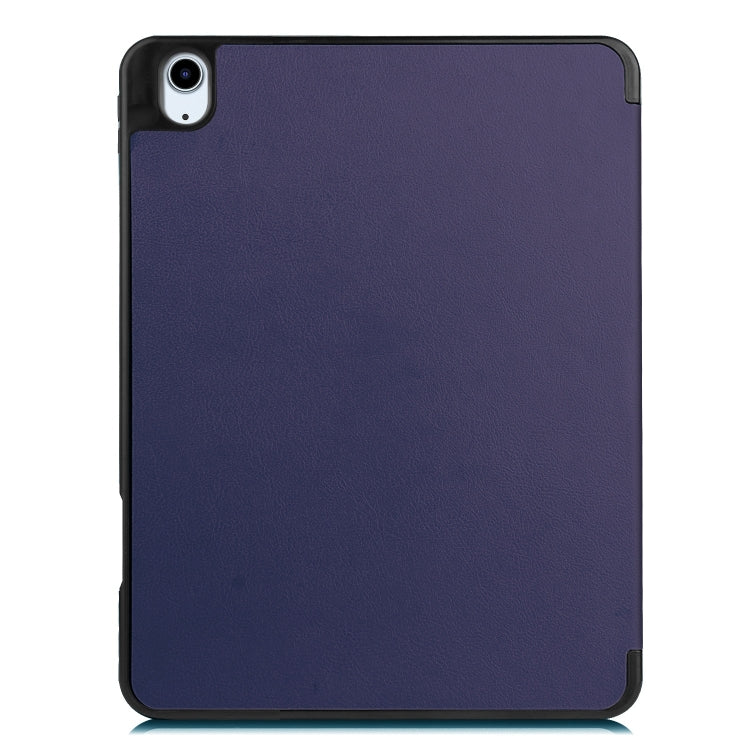 For iPad Air 11 2024 Custer TPU Pure Color 3-Fold Holder Smart Leather Tablet Case(Dark Blue) - iPad Air 11 2024 Cases by PMC TechLife | Online Shopping South Africa | PMC TechLife | Buy Now Pay Later Mobicred