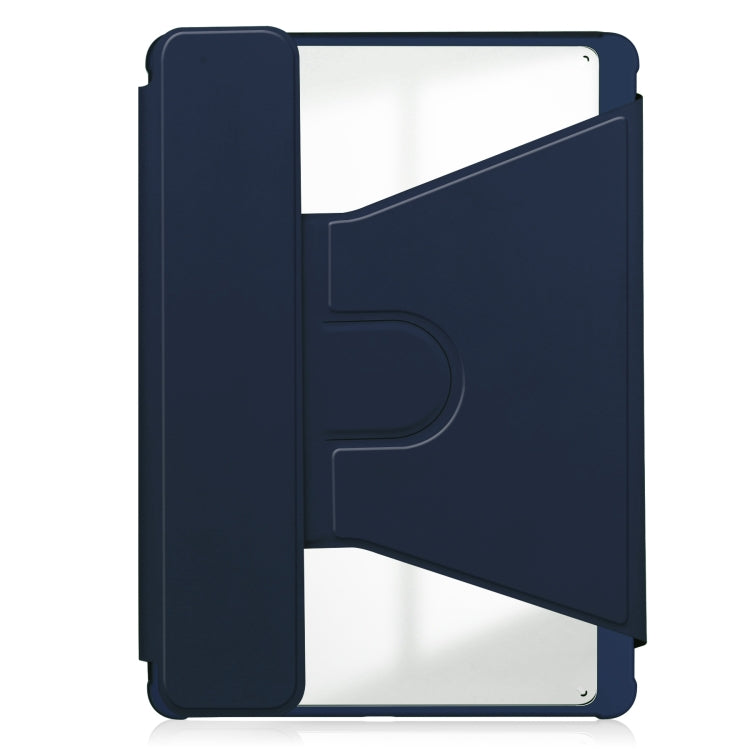 For iPad Air 11 2024 Transparent Rotation Smart Leather Tablet Case with Keyboard(Dark Blue) - iPad Air 11 2024 Cases by PMC TechLife | Online Shopping South Africa | PMC TechLife | Buy Now Pay Later Mobicred