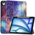 For iPad Air 13 2024 / 2025 Custer Painted 3-Fold Holder Smart Leather Tablet Case with Pen Tray(Milky Way Nebula) - iPad Air 13 2025 / 2024 Cases by PMC TechLife | Online Shopping South Africa | PMC TechLife | Buy Now Pay Later Mobicred