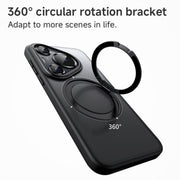 For Huawei Pura 70 Frosted 360 Rotating Holder Magnetic Full Coverage Shockproof Phone Case(Grey)