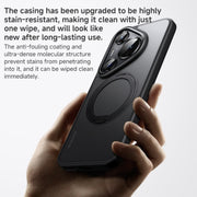 For Huawei Pura 70 Pro Frosted 360 Rotating Holder Magnetic Full Coverage Shockproof Phone Case(Black)