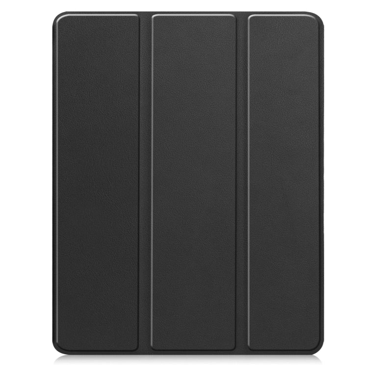 For iPad Pro 13 2024 Custer TPU Pure Color 3-Fold Holder Smart Leather Tablet Case with Pen Tray(Black) - iPad Pro 13 2024 Cases by PMC TechLife | Online Shopping South Africa | PMC TechLife | Buy Now Pay Later Mobicred