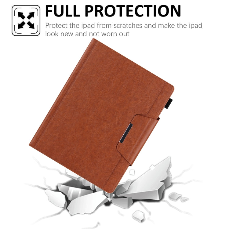 For iPad Pro 13 2024 Solid Color Metal Buckle Leather Smart Tablet Case(Brown) - free shipping - PMC TechLife - Order now!