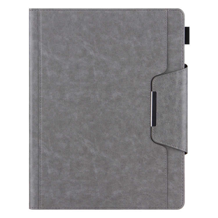 For iPad Pro 13 2024 Solid Color Metal Buckle Leather Smart Tablet Case(Grey) - iPad Pro 13 2024 Cases by PMC TechLife | Online Shopping South Africa | PMC TechLife | Buy Now Pay Later Mobicred