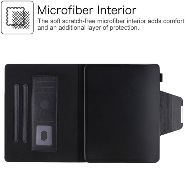 For iPad Pro 11 2024 Solid Color Metal Buckle Leather Smart Tablet Case(Black) - iPad Pro 11 2024 Cases by PMC TechLife | Online Shopping South Africa | PMC TechLife | Buy Now Pay Later Mobicred