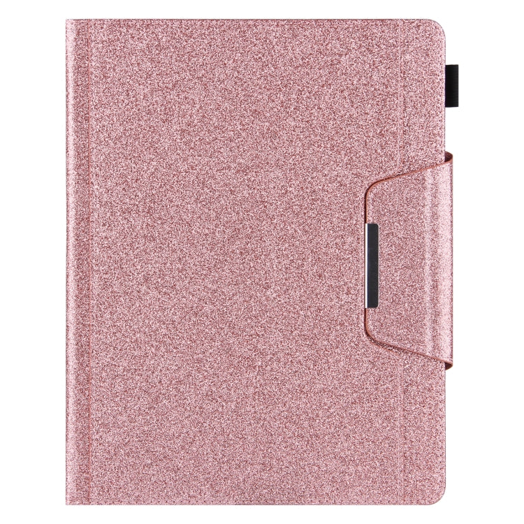 For iPad Pro 13 2024 Glitter Metal Buckle Leather Smart Tablet Case(Rose Gold) - iPad Pro 13 2024 Cases by PMC TechLife | Online Shopping South Africa | PMC TechLife | Buy Now Pay Later Mobicred