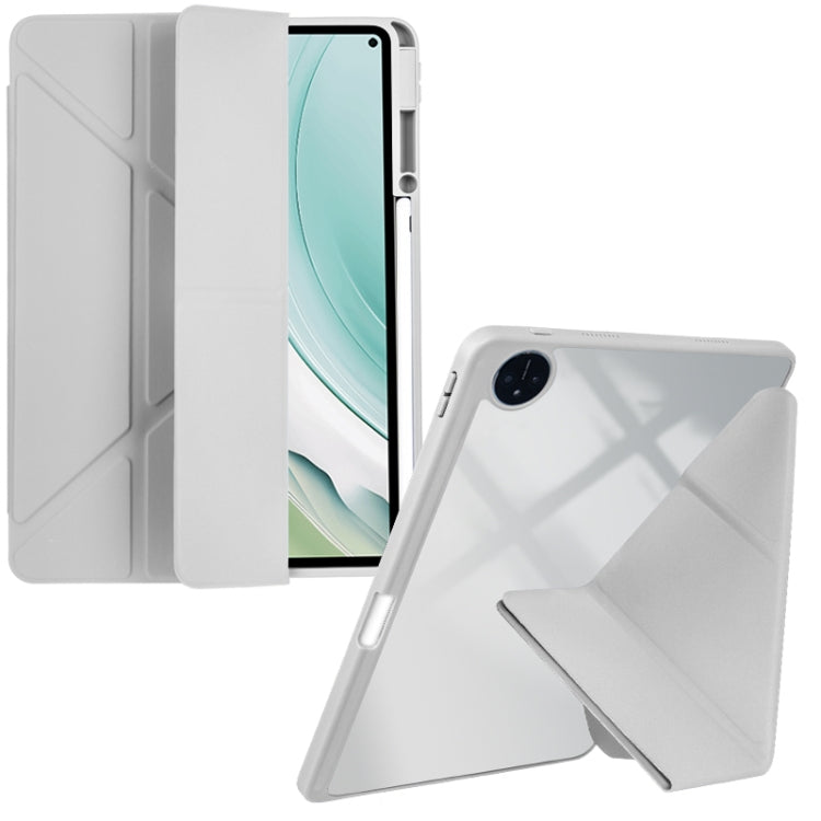 For Huawei MatePad Pro 11 2022 / 2024 Clear Acrylic Deformation Leather Tablet Case(Grey) - Huawei by PMC Jewellery | Online Shopping South Africa | PMC Jewellery | Buy Now Pay Later Mobicred