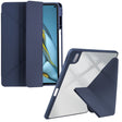 For Huawei MatePad 10.8 Clear Acrylic Deformation Leather Tablet Case(Dark Blue) - Huawei by PMC TechLife | Online Shopping South Africa | PMC TechLife | Buy Now Pay Later Mobicred