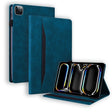 For iPad Pro 13 2024 Splicing Shockproof Leather Tablet Case(Blue) - iPad Pro 13 2024 Cases by PMC TechLife | Online Shopping South Africa | PMC TechLife | Buy Now Pay Later Mobicred