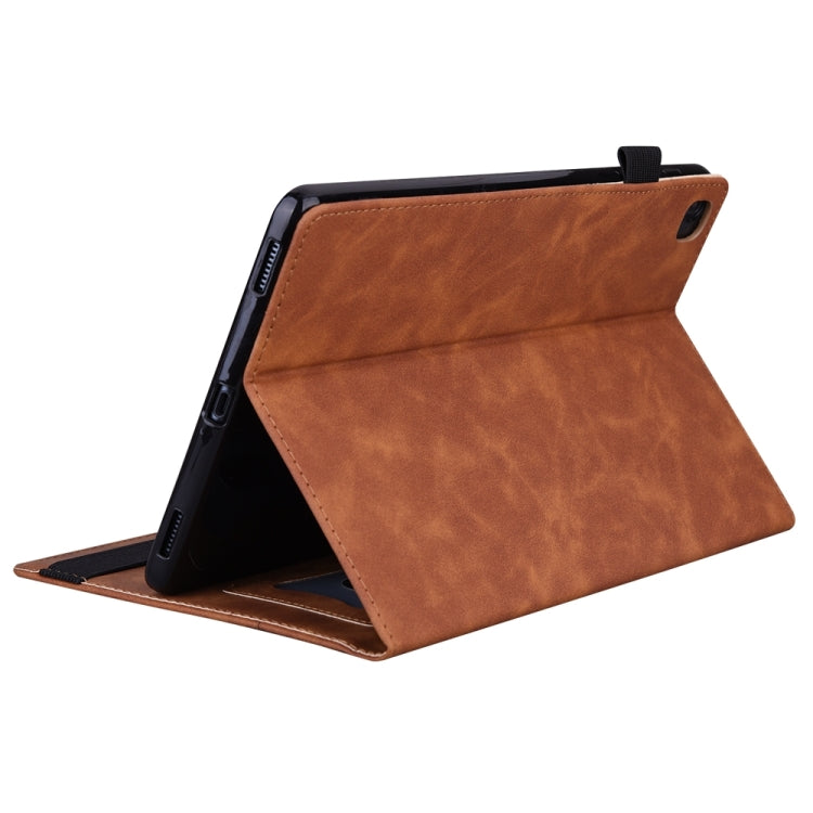 For iPad Pro 11 2024 Splicing Shockproof Leather Tablet Case(Brown) - iPad Pro 11 2024 Cases by PMC TechLife | Online Shopping South Africa | PMC TechLife | Buy Now Pay Later Mobicred