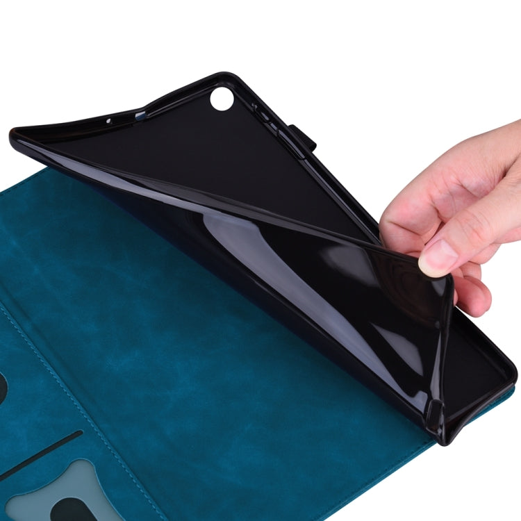 For iPad Pro 11 2024 Splicing Shockproof Leather Tablet Case(Blue) - iPad Pro 11 2024 Cases by PMC TechLife | Online Shopping South Africa | PMC TechLife | Buy Now Pay Later Mobicred