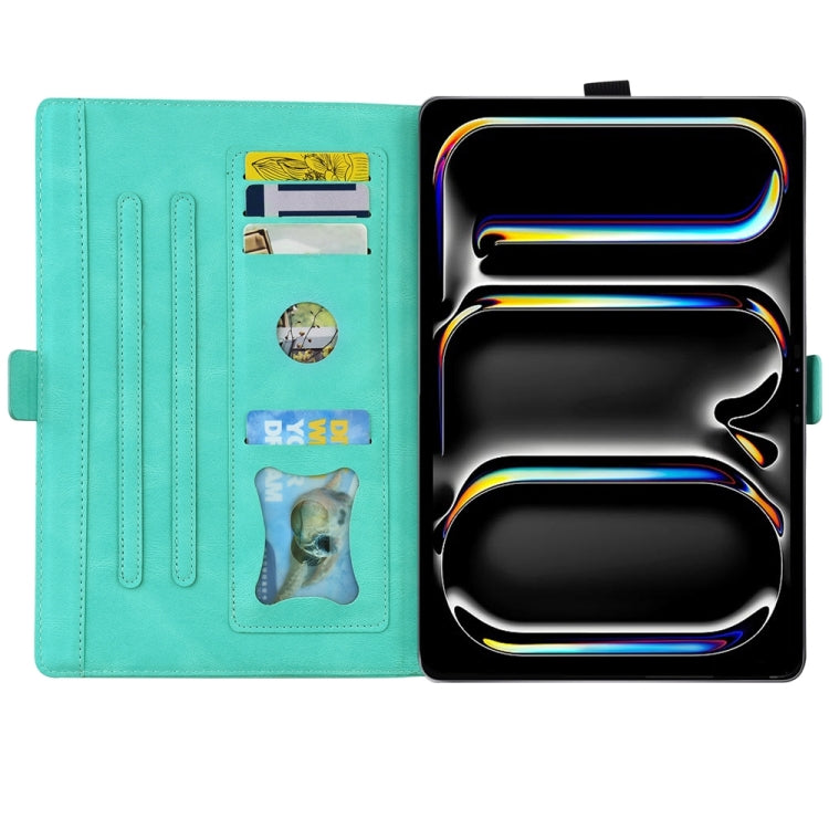 For iPad Pro 13 2024 Love Butterfly Embossed Leather Tablet Case(Mint Green) - iPad Pro 13 2024 Cases by PMC TechLife | Online Shopping South Africa | PMC TechLife | Buy Now Pay Later Mobicred