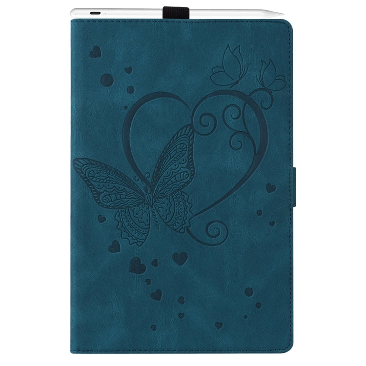 For iPad Pro 13 2024 Love Butterfly Embossed Leather Tablet Case(Blue) - iPad Pro 13 2024 Cases by PMC TechLife | Online Shopping South Africa | PMC TechLife | Buy Now Pay Later Mobicred